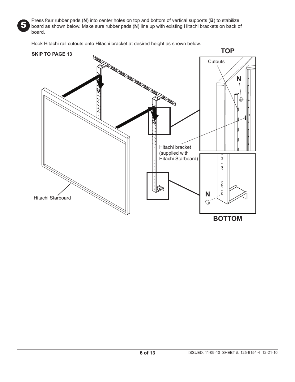Top bottom | Peerless-AV IWB600-2SB - Installation User Manual | Page 6 / 13
