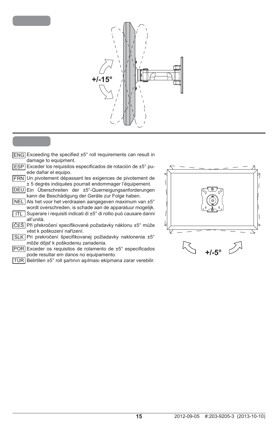 Peerless-AV SPL724 - Installation User Manual | Page 15 / 20
