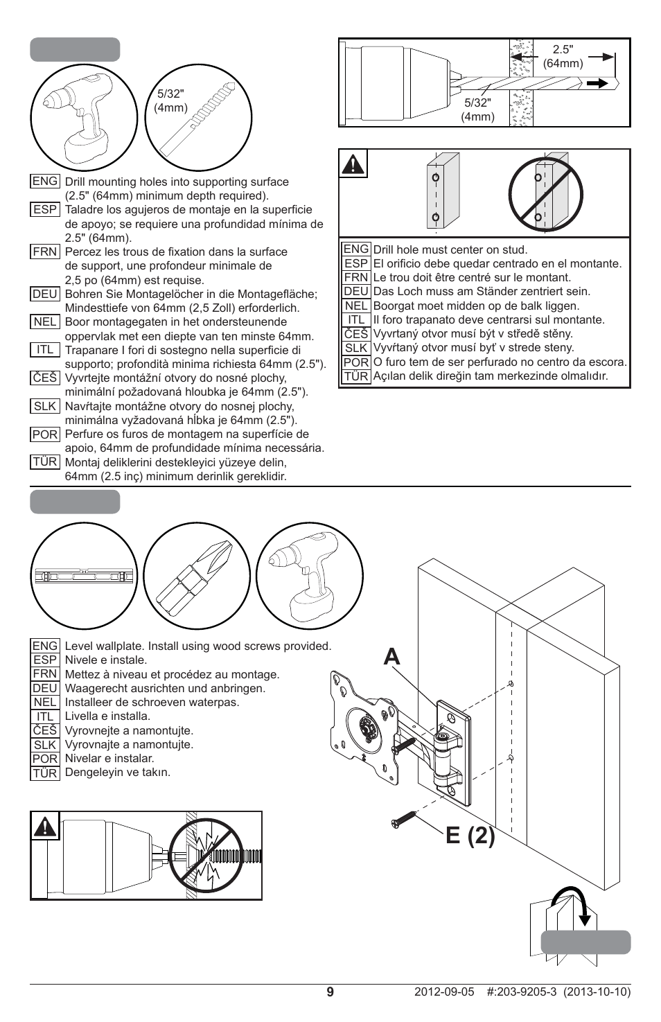 1a-3 1a-4, Ae (2) | Peerless-AV SPL724 - Installation User Manual | Page 9 / 20