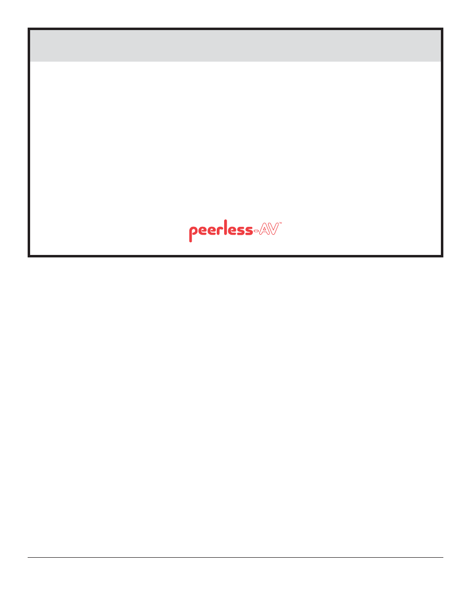 Limited five-year warranty | Peerless-AV SC590 - Installation User Manual | Page 12 / 12