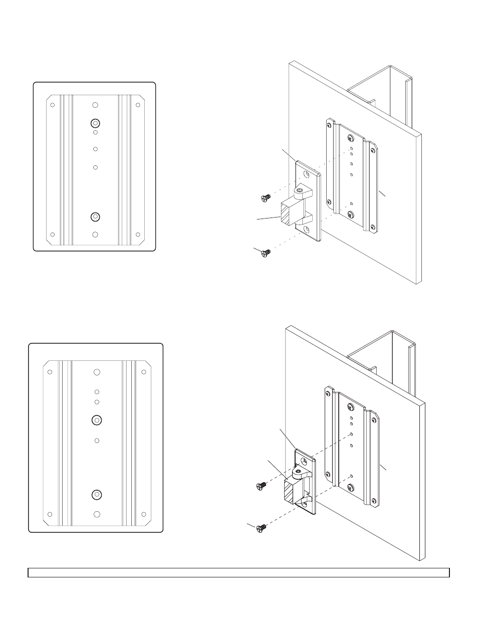 Instructions for mounting a peerless, Detail 2 (front view), Detail 1 (front view) | Peerless-AV ACC908 - Installation User Manual | Page 4 / 5