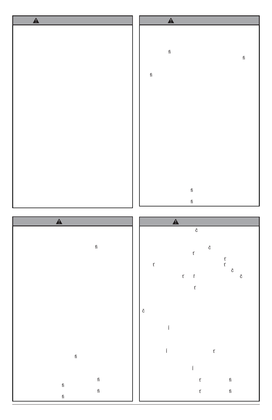 Waarschuwing, Avvertenza, Výstraha | Aviso | Peerless-AV YBP2X1 - Installation User Manual | Page 3 / 20