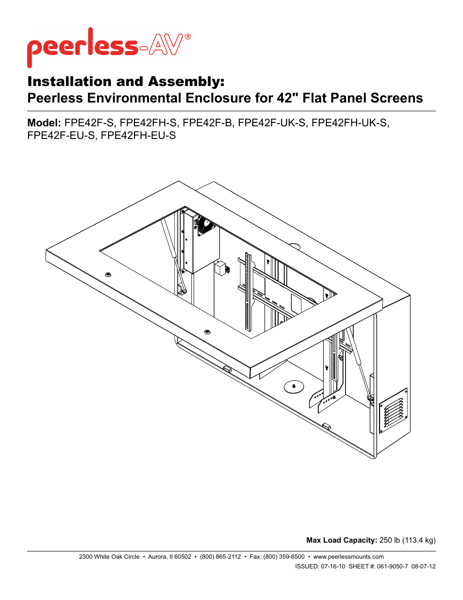 Peerless-AV FPE42F-S - Installation User Manual | 16 pages