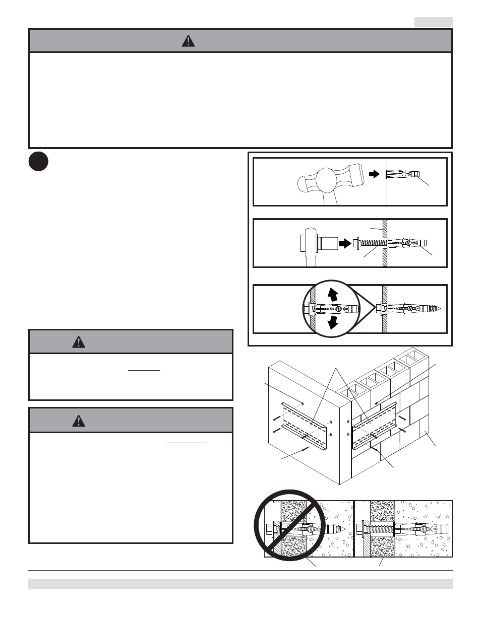 Avertencia, Qp p b q, Pb q | Peerless-AV CM850 - Installation User Manual | Page 24 / 48