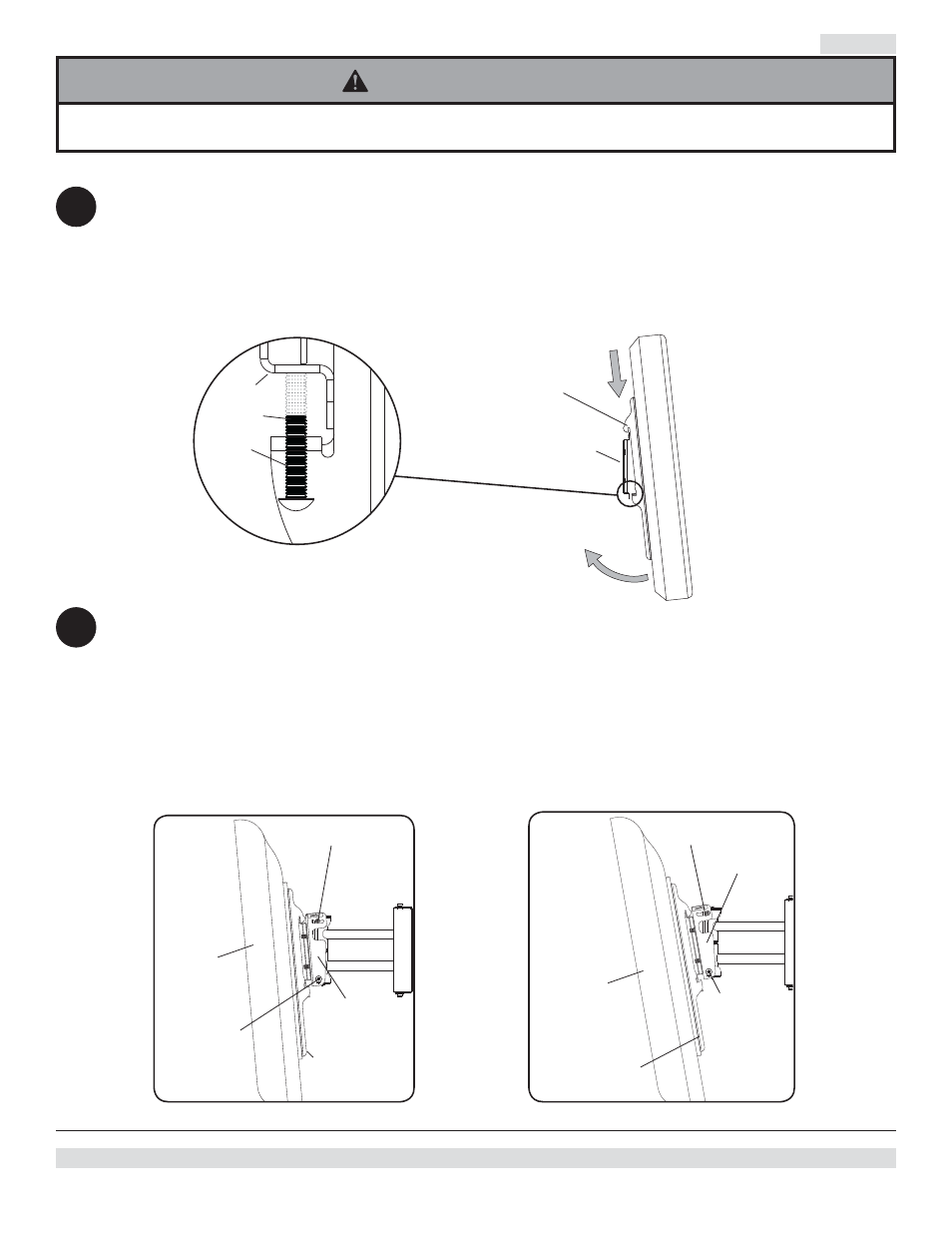 Advertencia, Instalación y desinstalación de la pantalla plana, Detalle 1 | Peerless-AV CM850 - Installation User Manual | Page 30 / 48