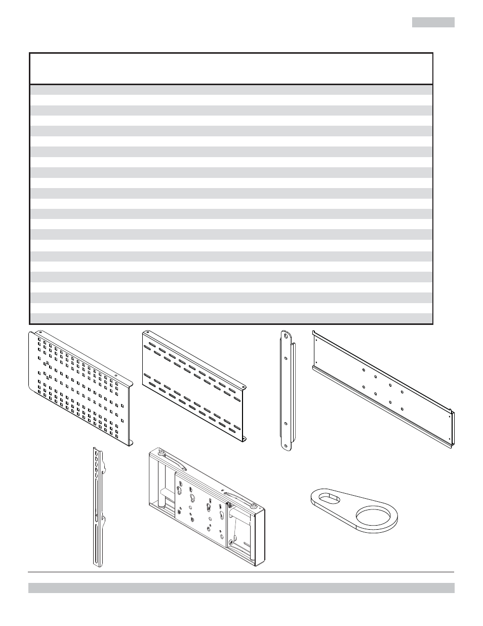 Liste des pièces | Peerless-AV CM850 - Installation User Manual | Page 35 / 48