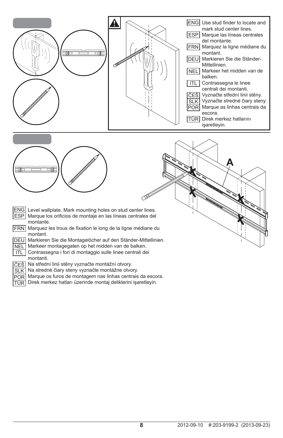 1a-1 1a-2 | Peerless-AV SFL670 - Installation User Manual | Page 8 / 20