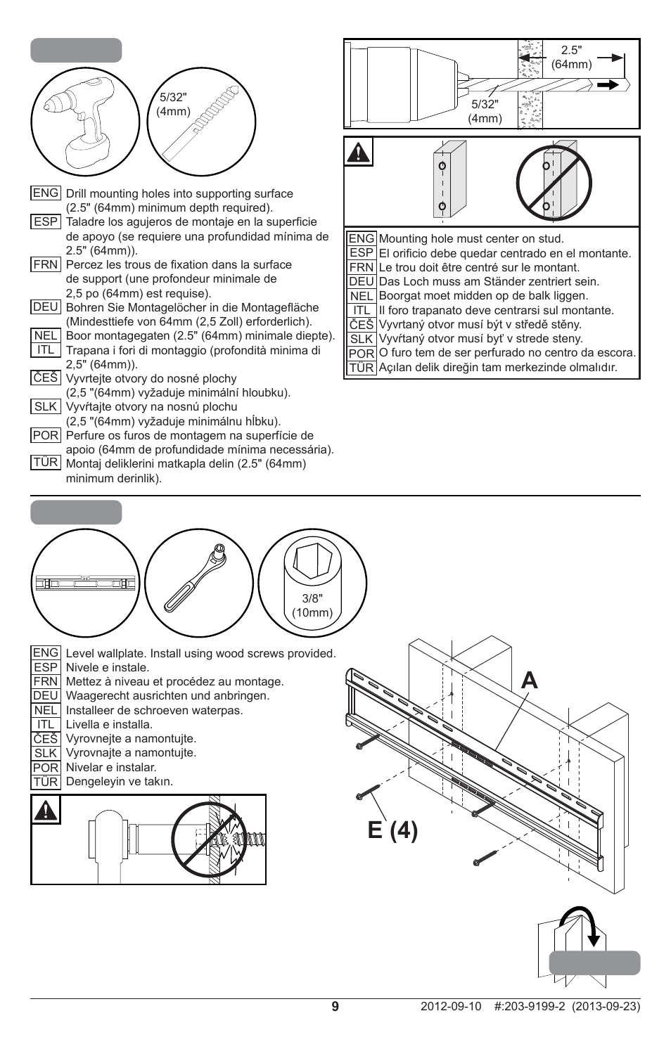 1a-4 2, E (4) a 1a-3 | Peerless-AV SFL670 - Installation User Manual | Page 9 / 20