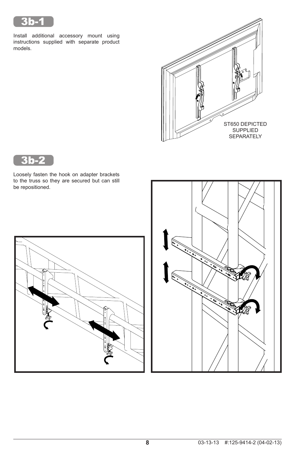 3b-1 3b-2 | Peerless-AV DSF290 - Installation User Manual | Page 8 / 12