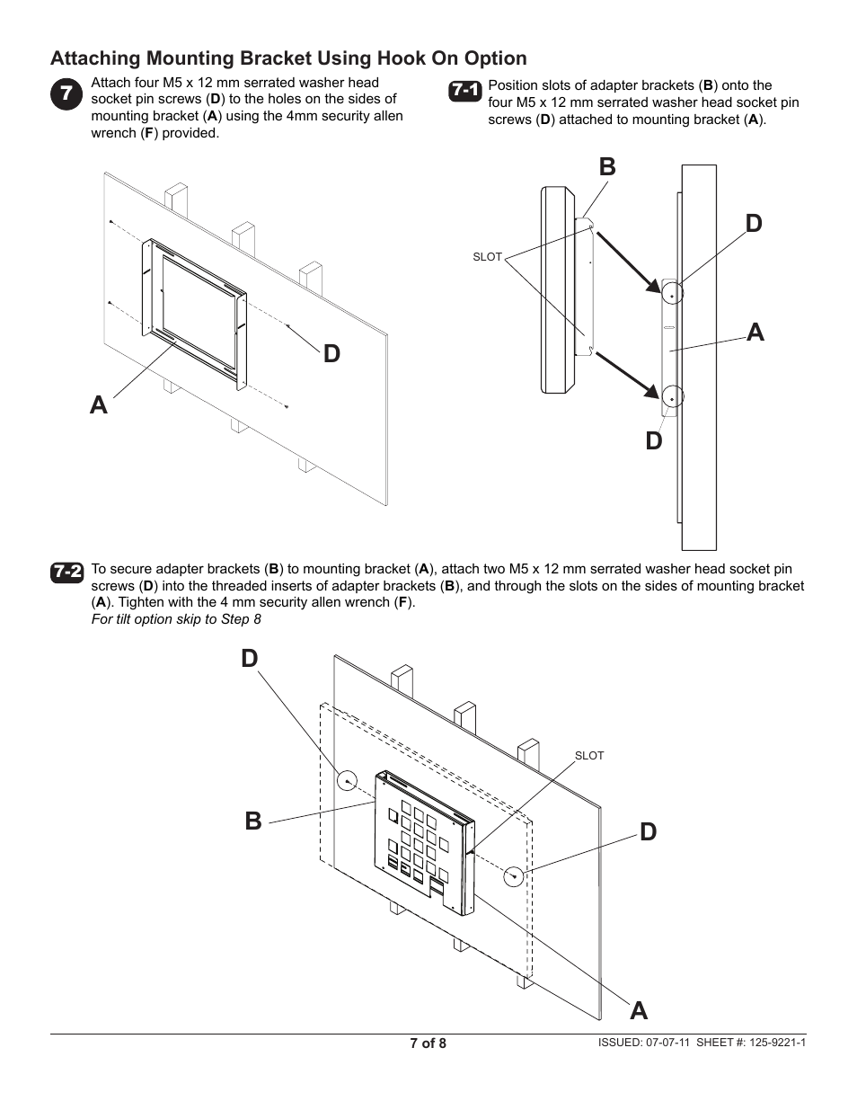 Ad a, Db d a | Peerless-AV HT642-003 - Installation User Manual | Page 7 / 8