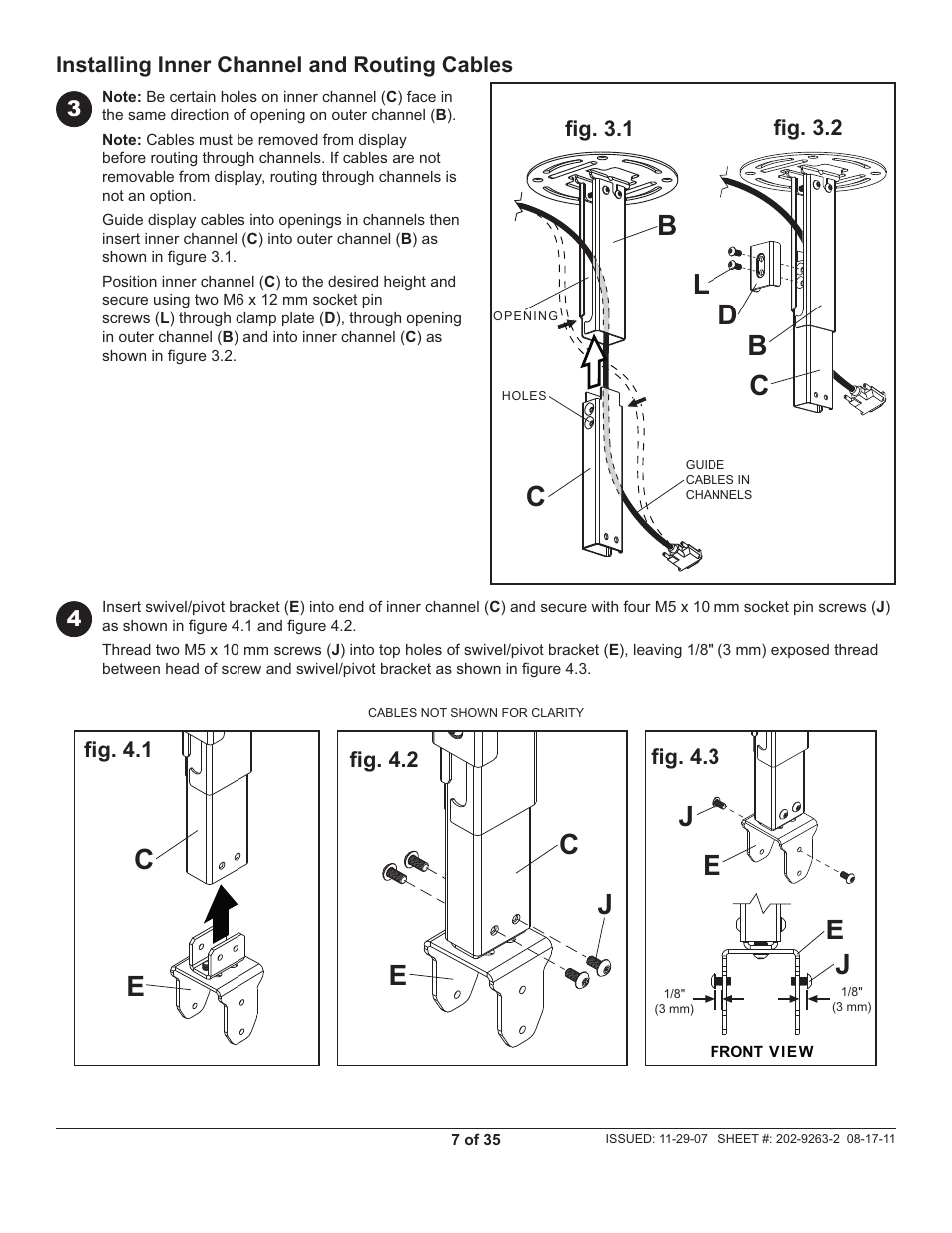 Ld b c, Ej e j, Ce c j e | Peerless-AV PC932C-W - Installation User Manual | Page 7 / 35