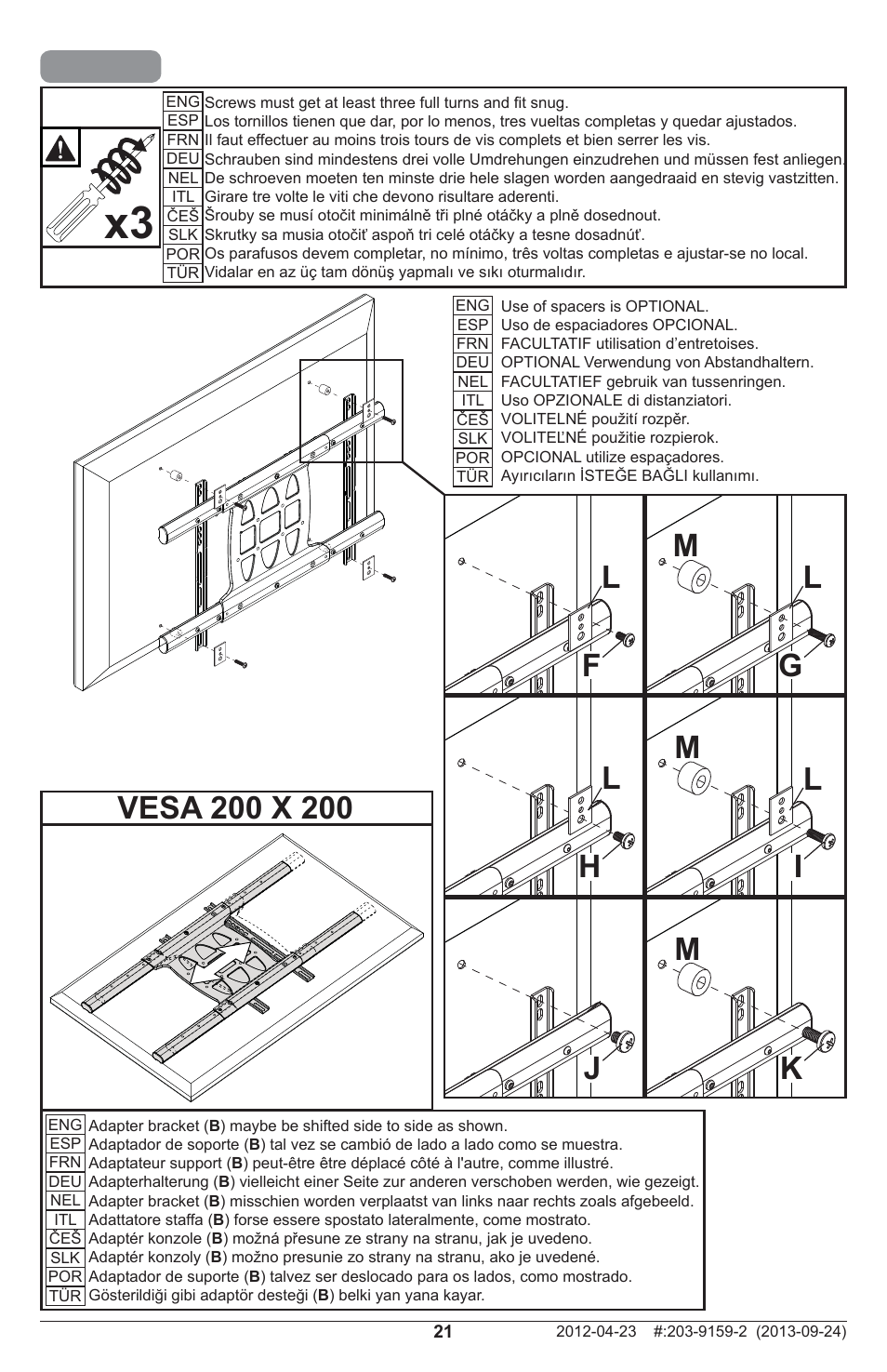 Peerless-AV SA771PU - Installation User Manual | Page 21 / 32