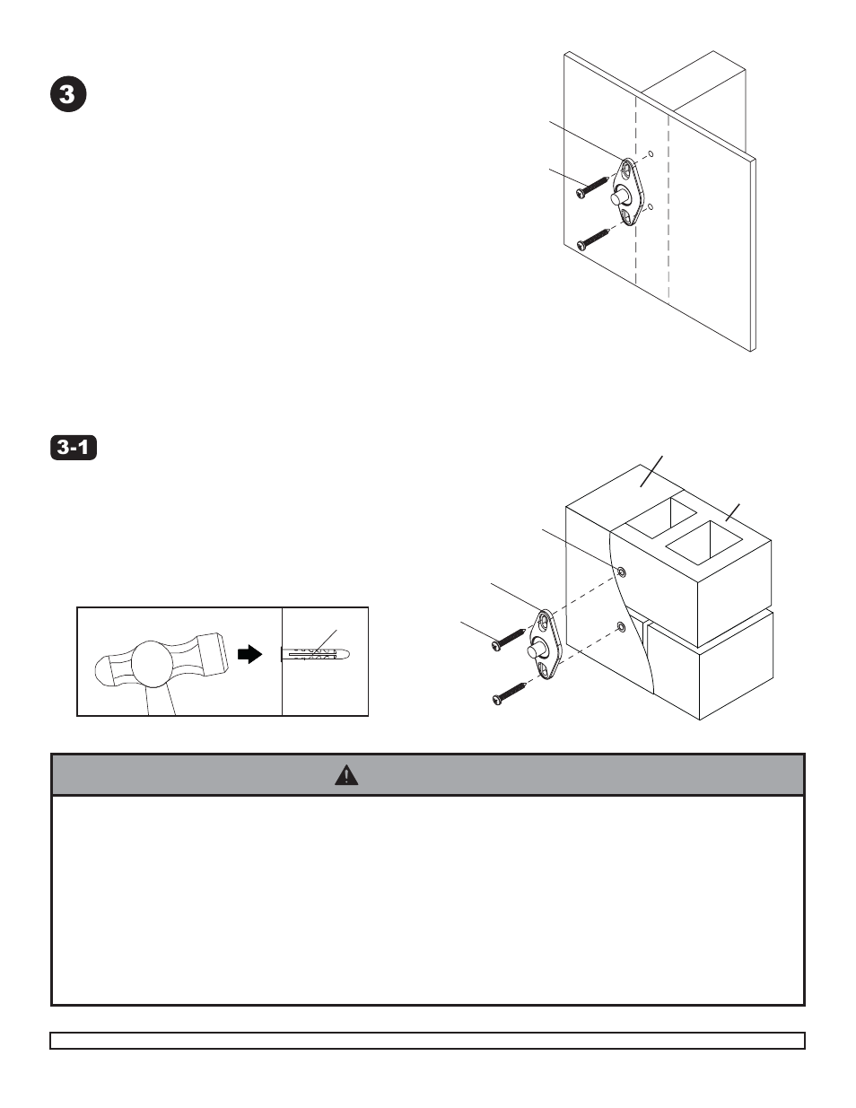 Warning | Peerless-AV PSP5-W - Installation User Manual | Page 5 / 18