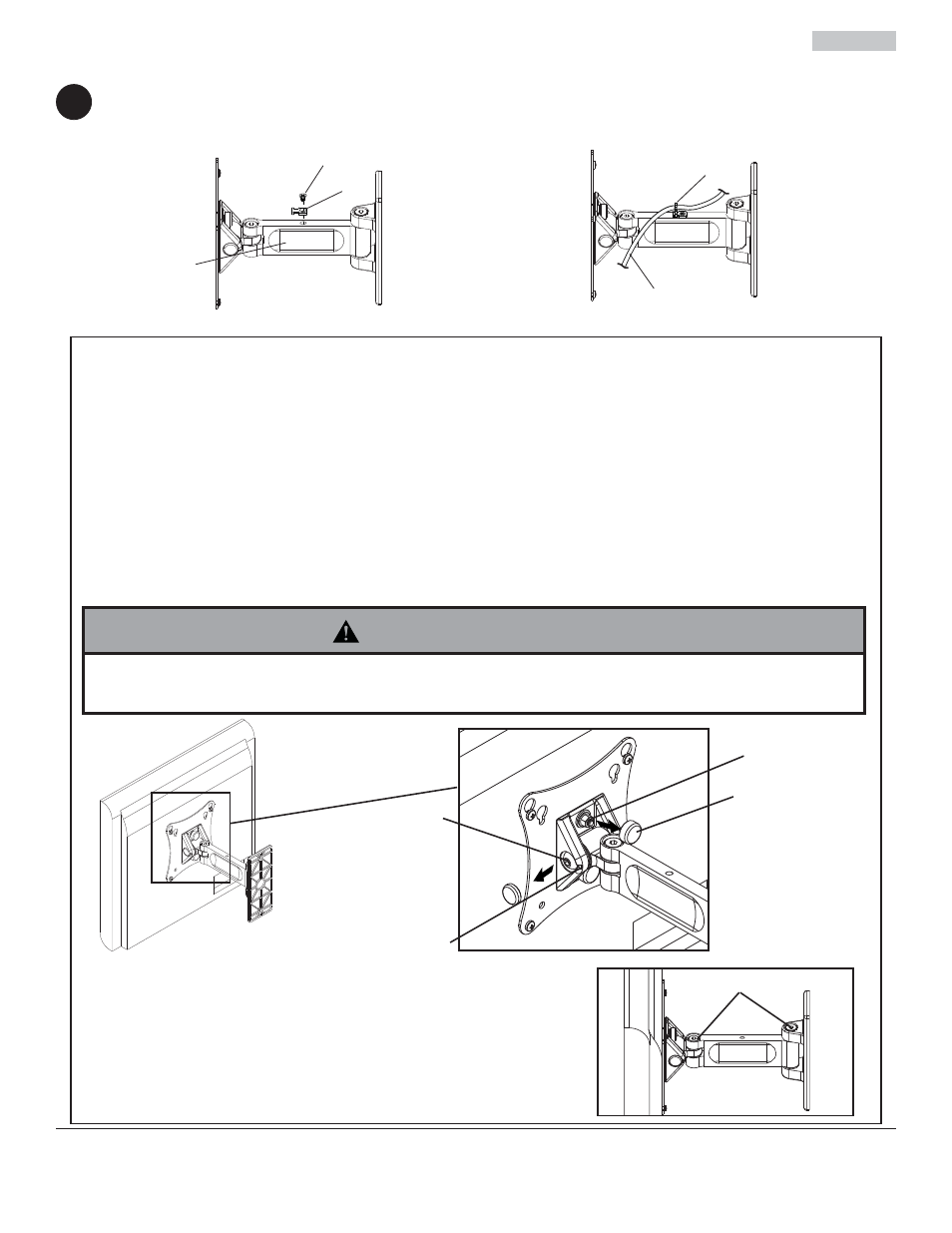 Facultatif, Avertissement, Organisation des câbles 3 | Mh aa g | Peerless-AV PP730-S - Installation User Manual | Page 18 / 20
