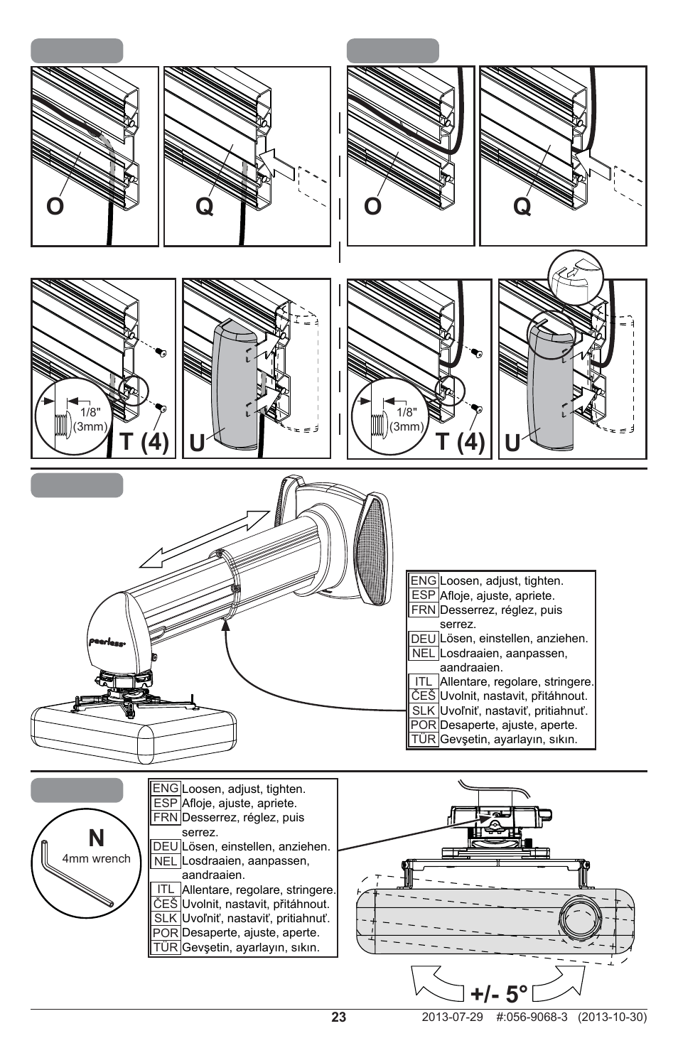 9b-1 o, T (4) | Peerless-AV PSTK-600 - Installation User Manual | Page 23 / 28