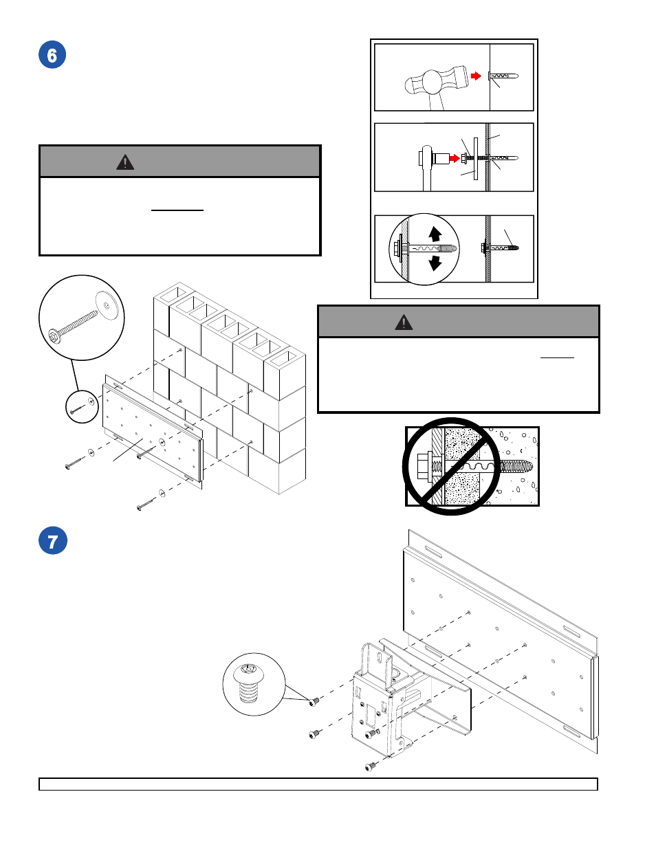 Warning, Lj f, Lo n | Peerless-AV PS-1 - Installation User Manual | Page 4 / 6