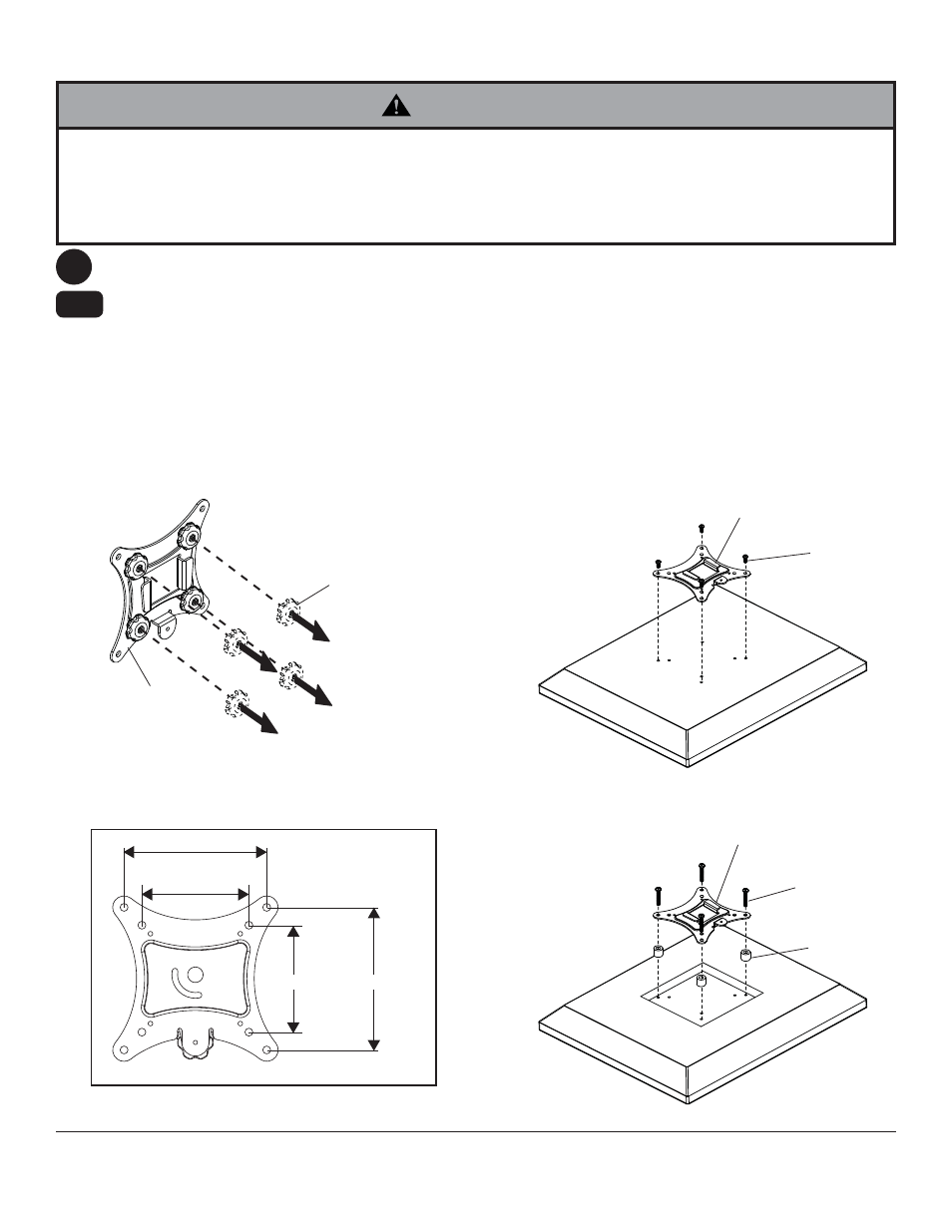 Warning, Gh f | Peerless-AV LCT620A - Installation User Manual | Page 5 / 8
