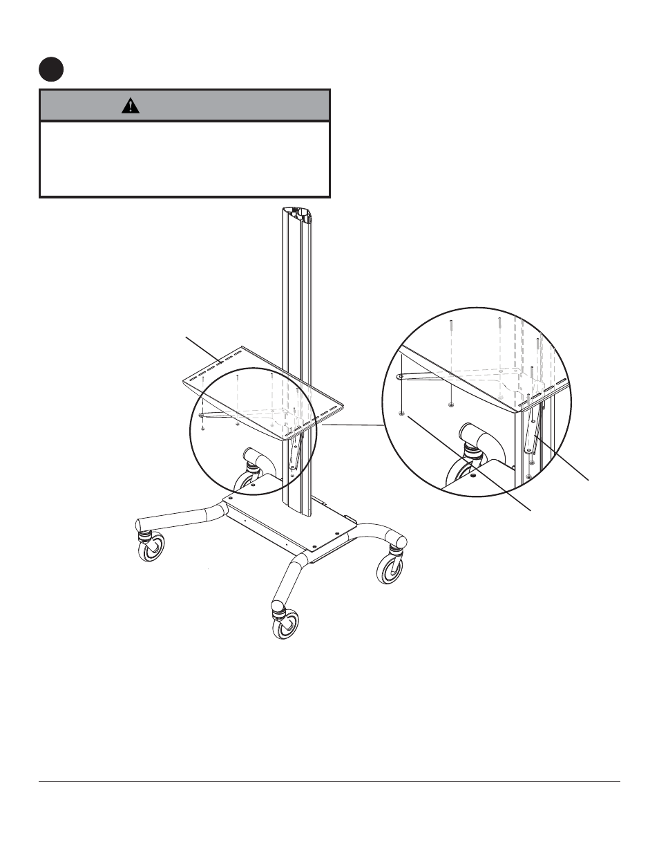 Warning, Op c | Peerless-AV SR1M - Installation User Manual | Page 8 / 13