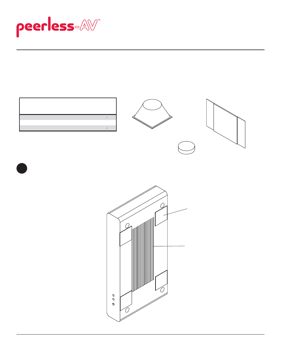 Peerless-AV ACC-V - Installation User Manual | 2 pages