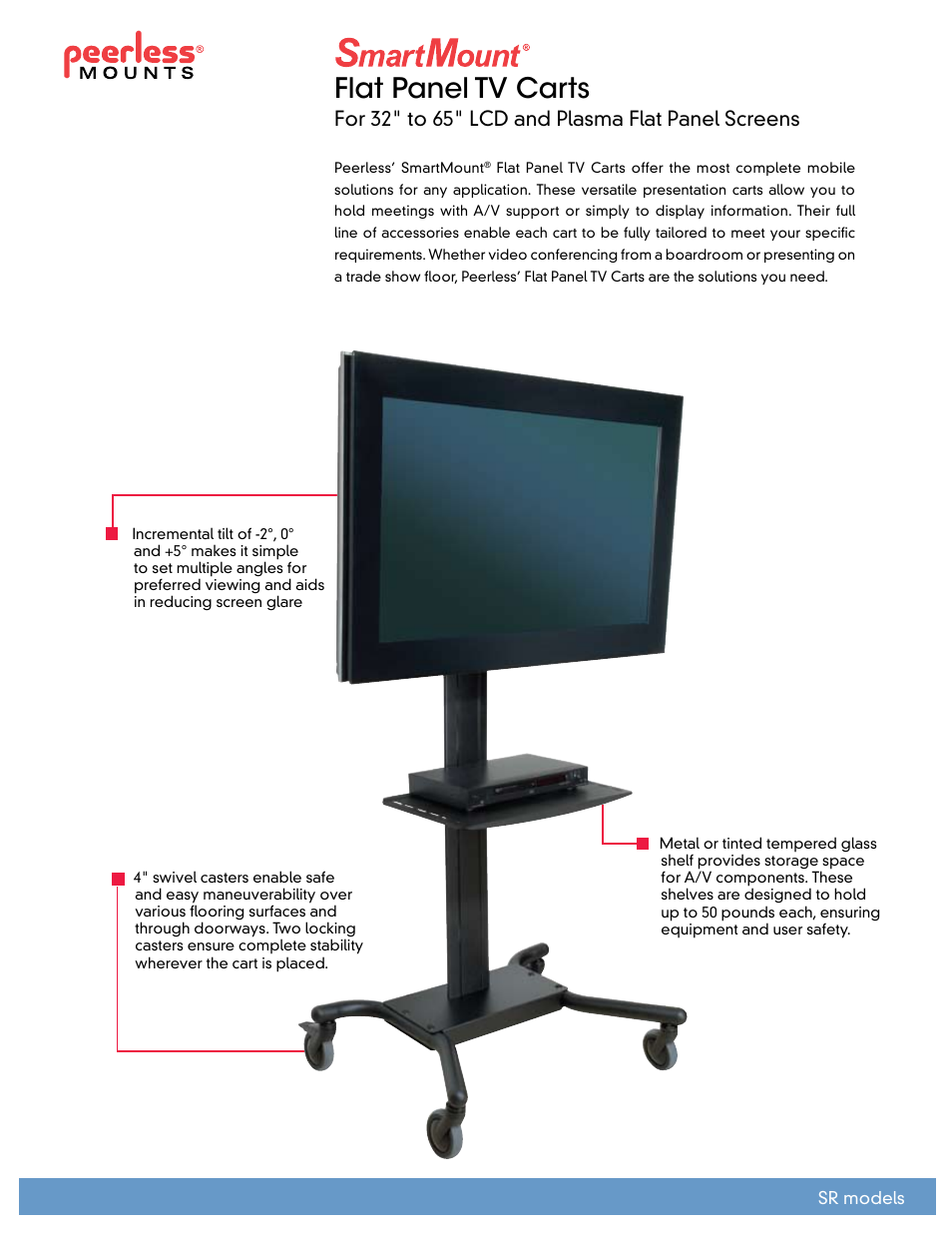 Peerless-AV SR560M  - Sell Sheet User Manual | 2 pages
