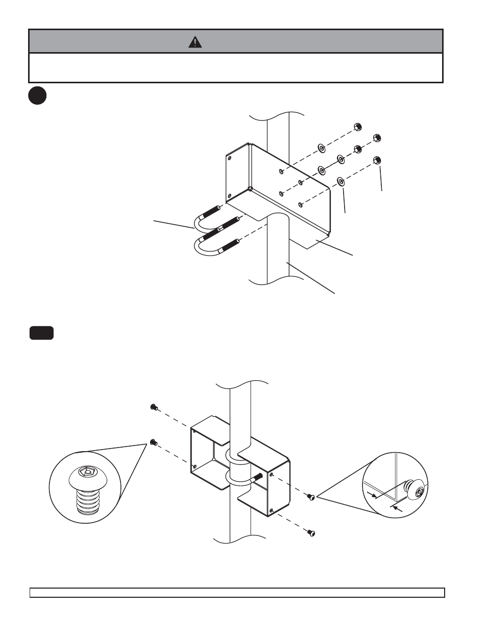 Warning | Peerless-AV MIS-ACC201 - Installation User Manual | Page 2 / 3