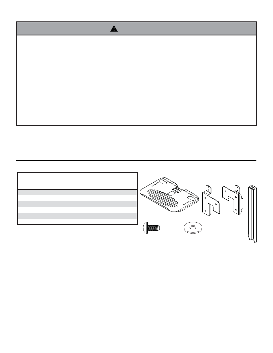 Warning, Tools needed for assembly | Peerless-AV ACCXT301 - Installation User Manual | Page 2 / 11