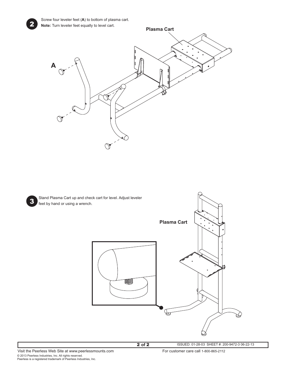 A2 3 | Peerless-AV ACC310 - Installation User Manual | Page 2 / 2