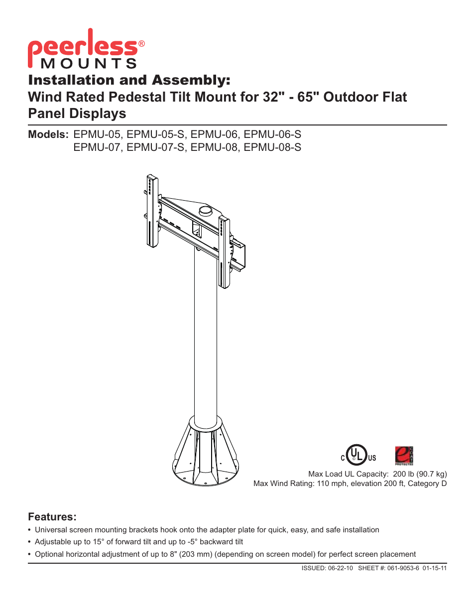 Peerless-AV EPMU-08-S - Installation User Manual | 32 pages