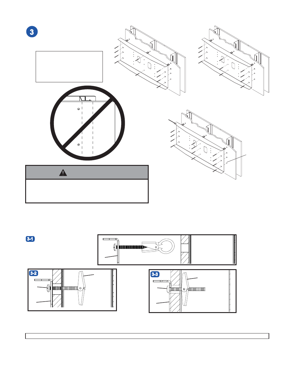 Warning | Peerless-AV WSP470 - Installation User Manual | Page 3 / 3