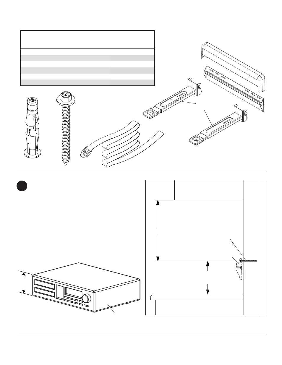 Parts list, Ac b, Ex b | Peerless-AV PS200 - Installation User Manual | Page 3 / 21