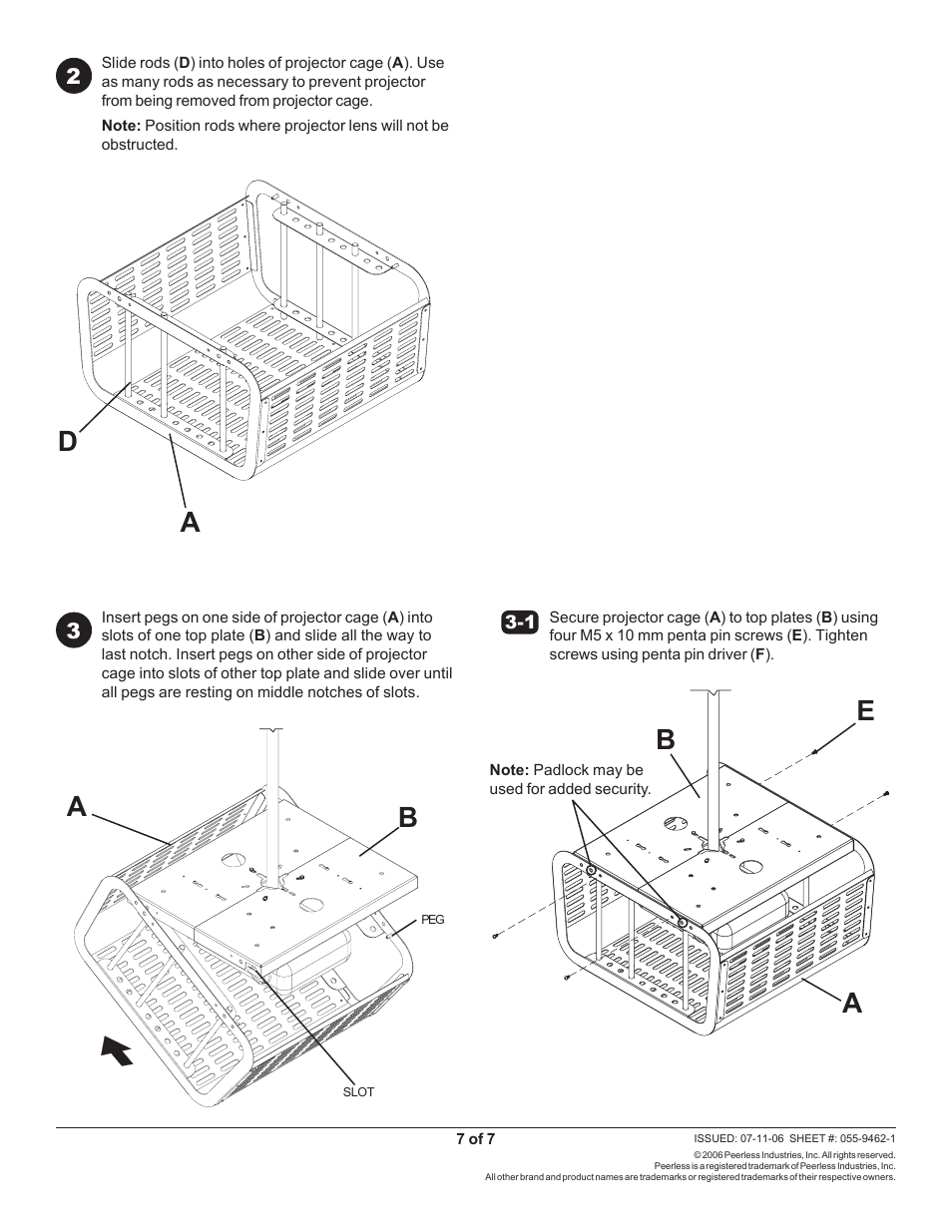 Ea b | Peerless-AV PE1120-W - Installation User Manual | Page 7 / 7