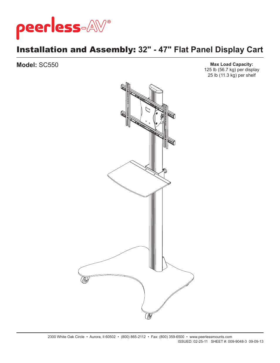 Peerless-AV SC550 - Installation User Manual | 35 pages