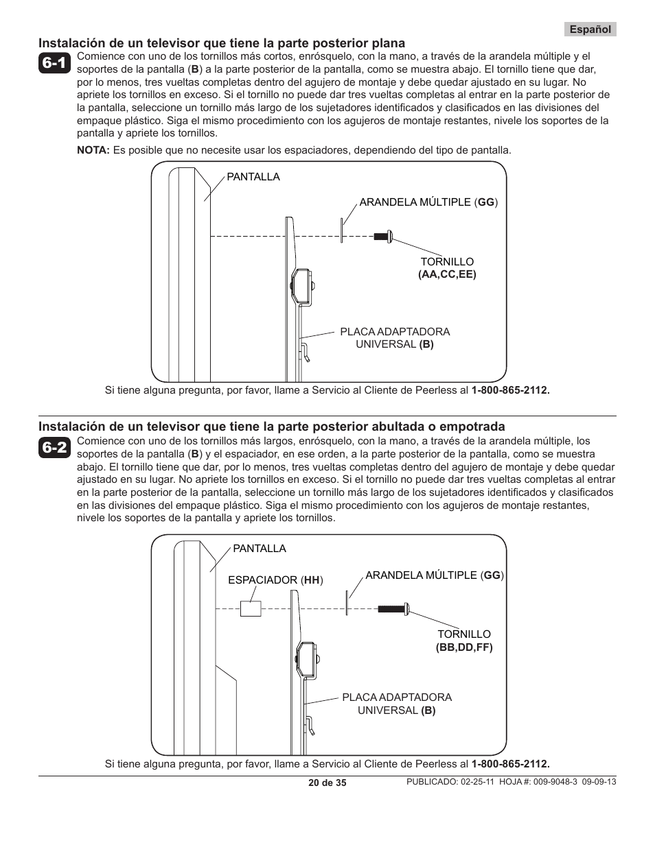 Peerless-AV SC550 - Installation User Manual | Page 20 / 35