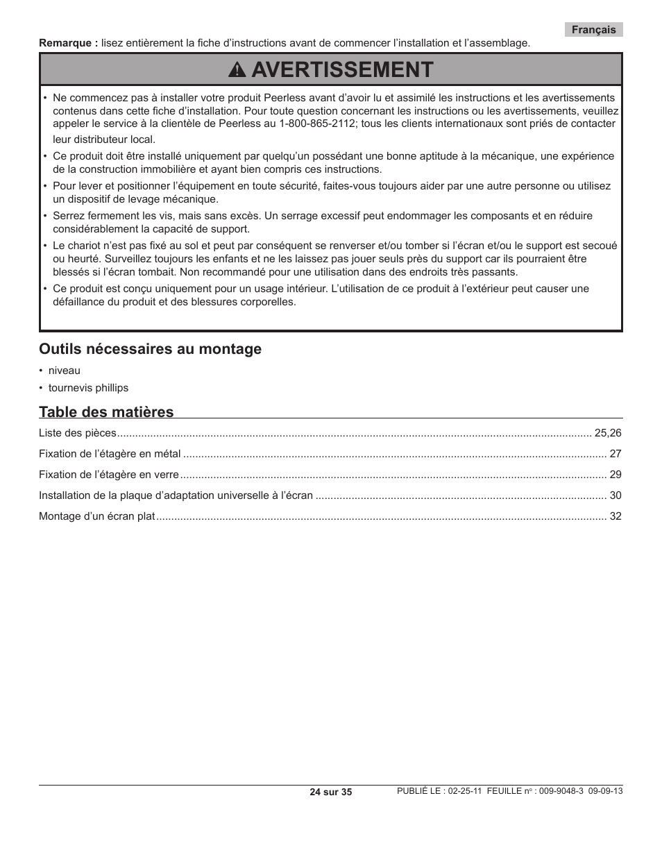 Peerless-AV SC550 - Installation User Manual | Page 24 / 35