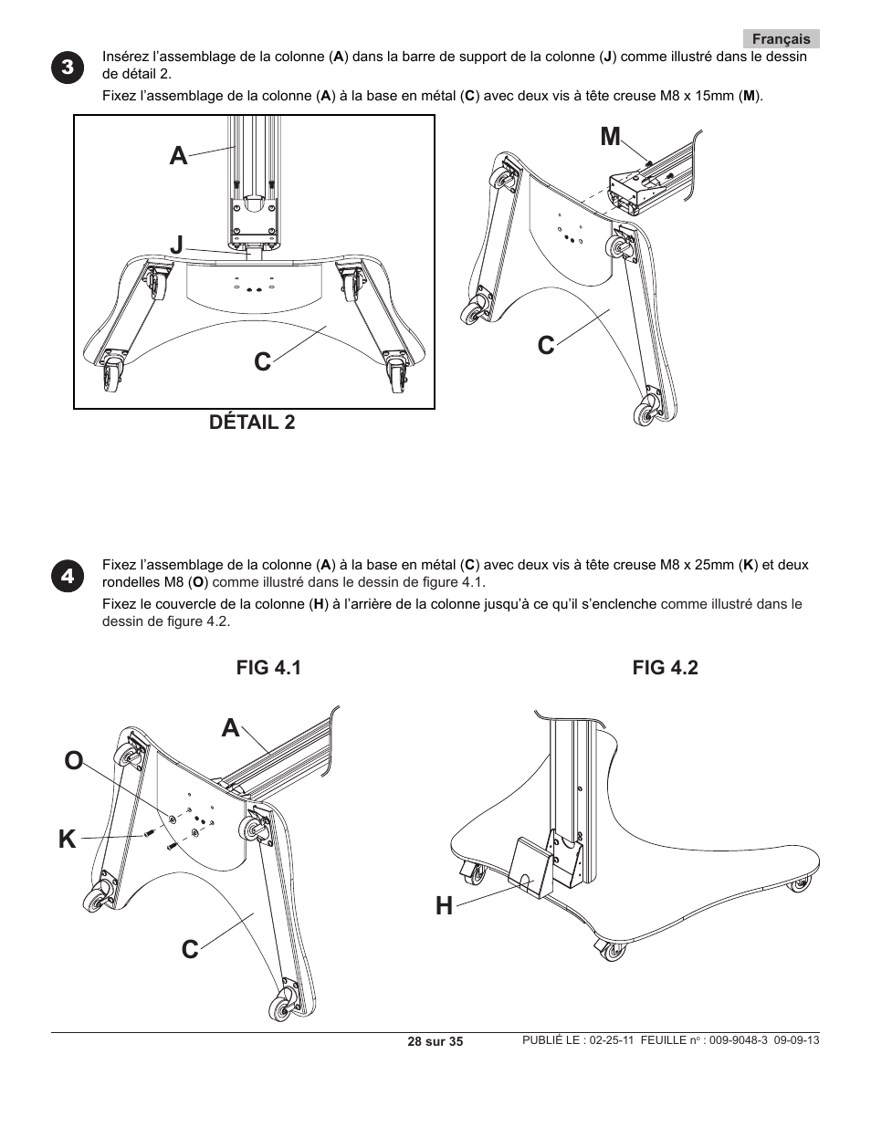 Jc c a m, Ca k o h | Peerless-AV SC550 - Installation User Manual | Page 28 / 35
