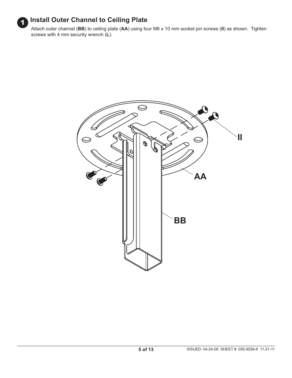 Aa bb ii | Peerless-AV PRS-EXC-W - Installation User Manual | Page 5 / 13