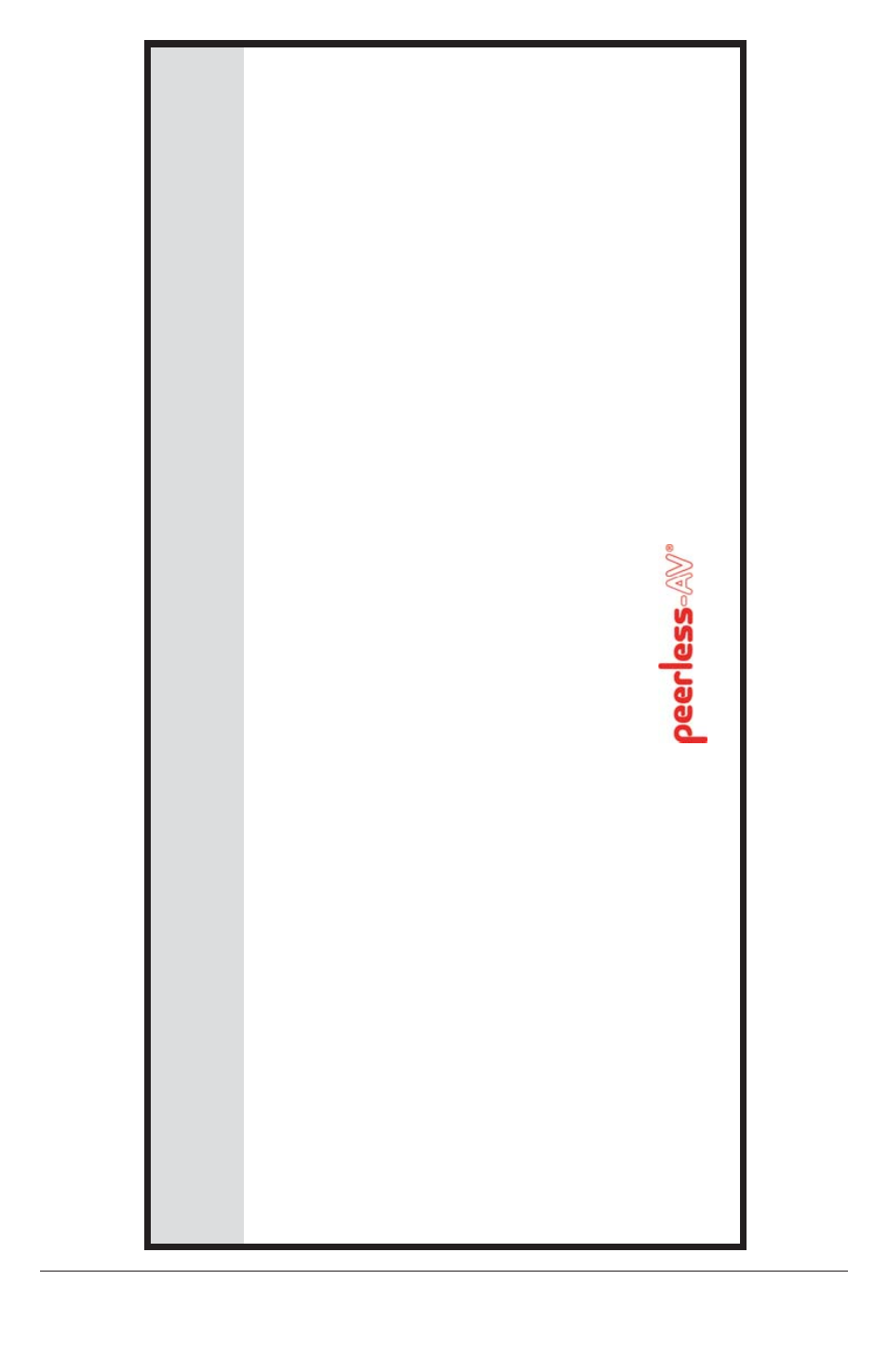 Limited five-year w arranty | Peerless-AV PTM200 - Installation User Manual | Page 8 / 8