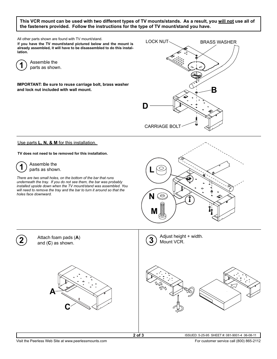 Mn d b l | Peerless-AV DS45 - Installation User Manual | Page 2 / 3