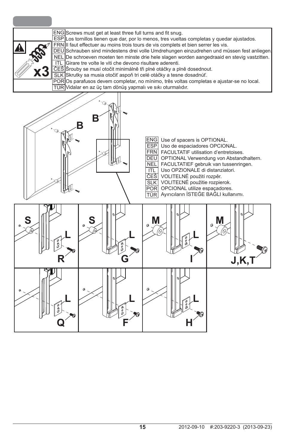 Peerless-AV SFLT670 - Installation User Manual | Page 15 / 20