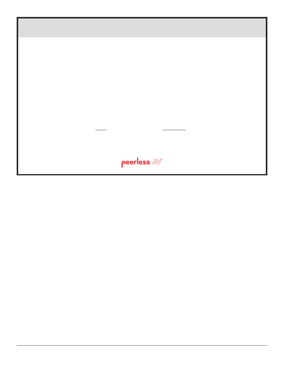 Limited warranty | Peerless-AV HDS-OWRE-200 - Installation User Manual | Page 22 / 22