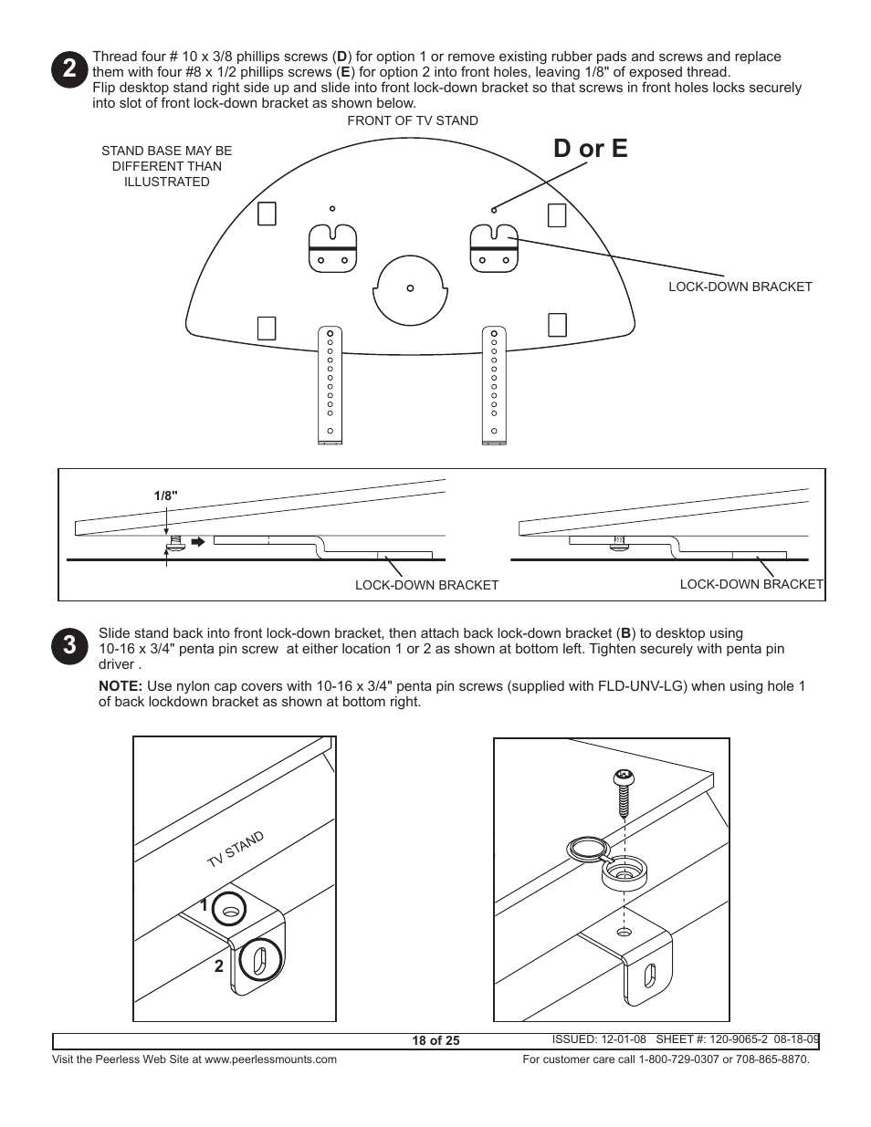 D or e | Peerless-AV ACC942 - Installation User Manual | Page 18 / 25