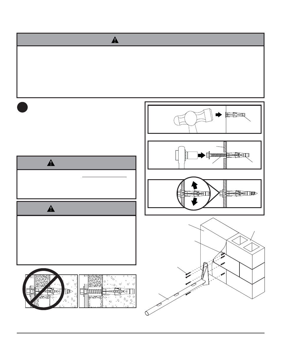 Warning, Ga e, Illustration a | Peerless-AV PSTK-028-W - Installation User Manual | Page 5 / 9