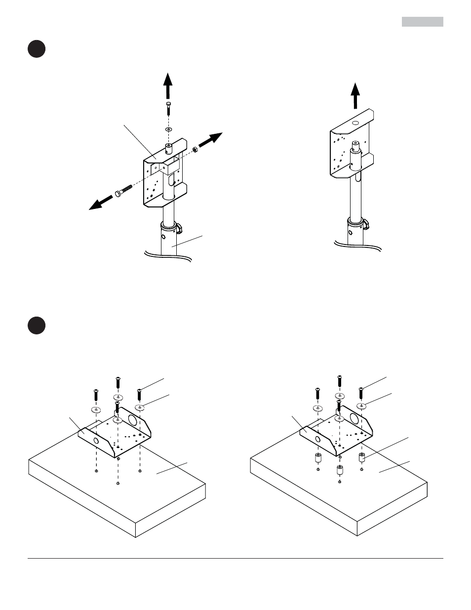 5installation de l’écran plat sur la plaque murale, Figure 5.1 figure 5.2, Figure 4.1 figure 4.2 | Peerless-AV FPZ-640 - Installation User Manual | Page 16 / 18