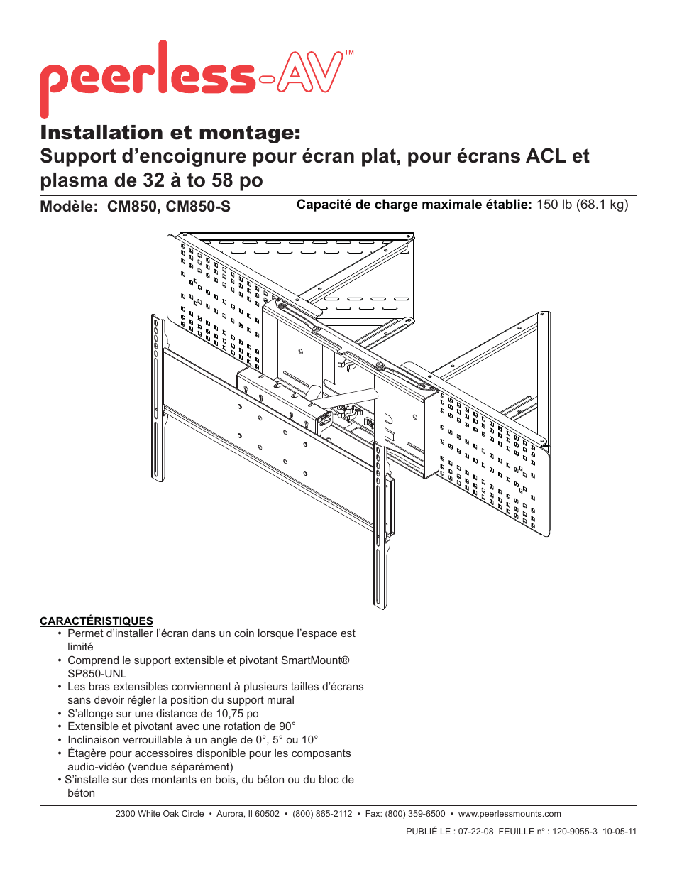Peerless-AV CM850-S - Installation User Manual | Page 33 / 48