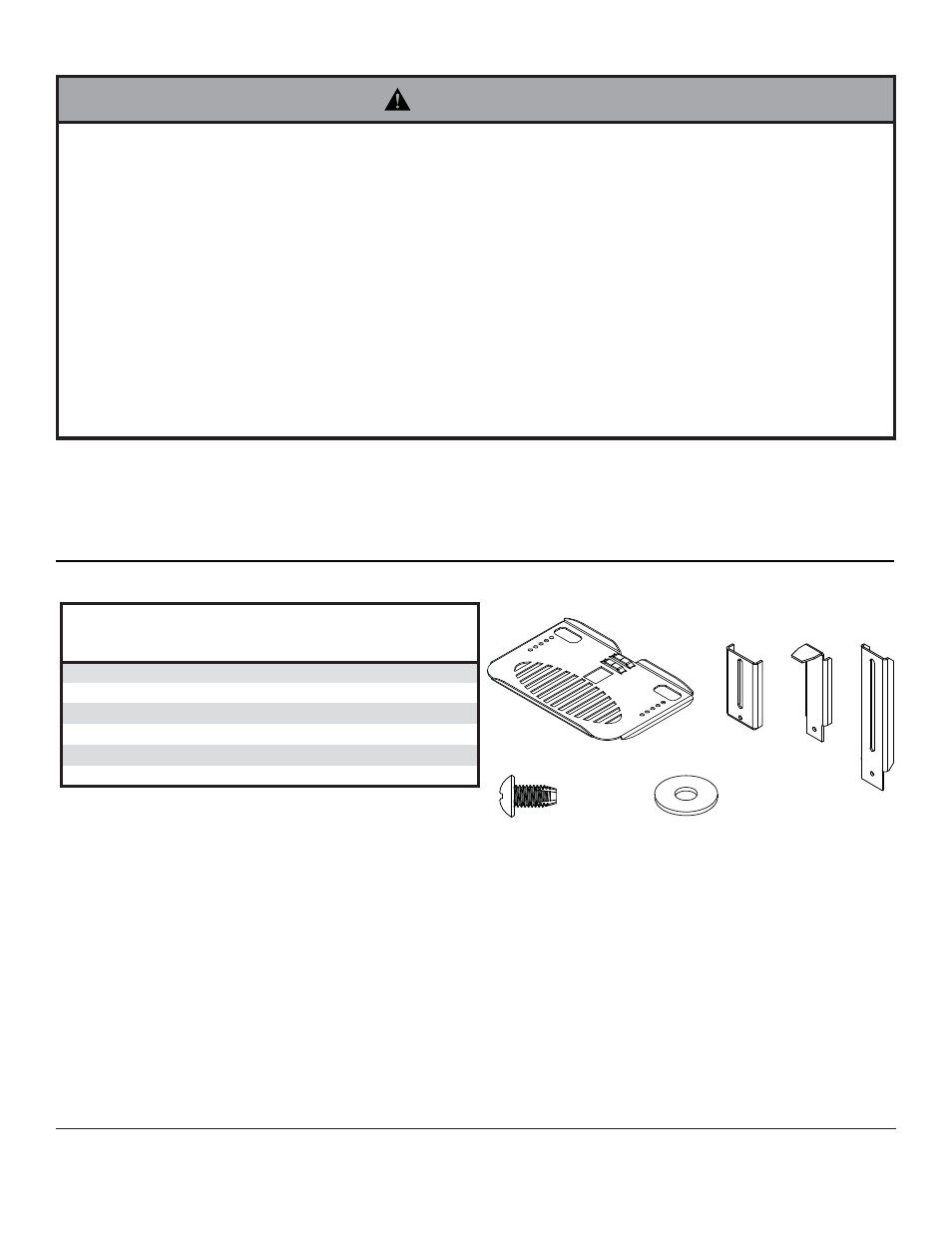 Warning, Tools needed for assembly | Peerless-AV ACCXT302 - Installation User Manual | Page 2 / 17