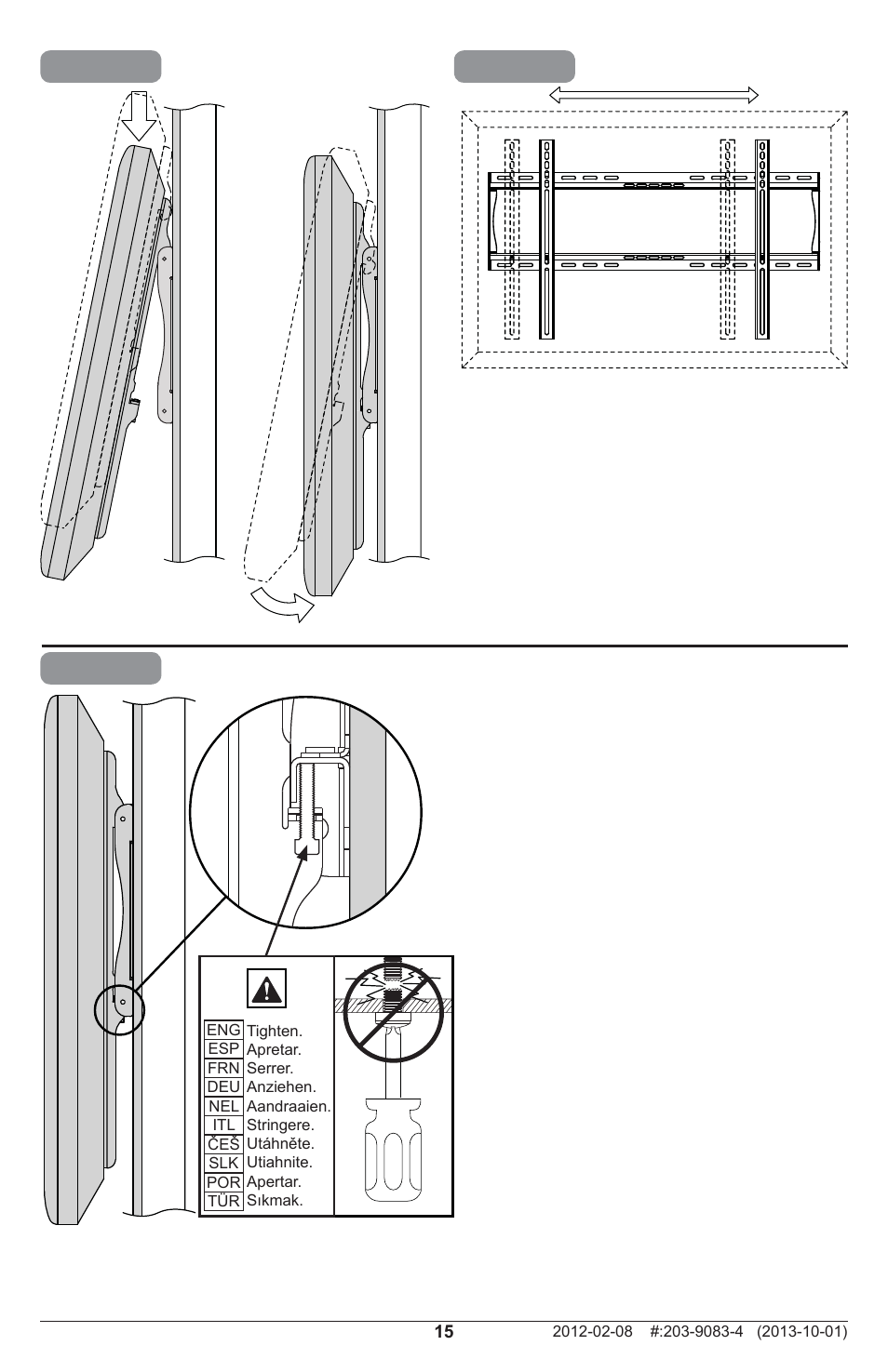 Peerless-AV SF650P - Installation User Manual | Page 15 / 20