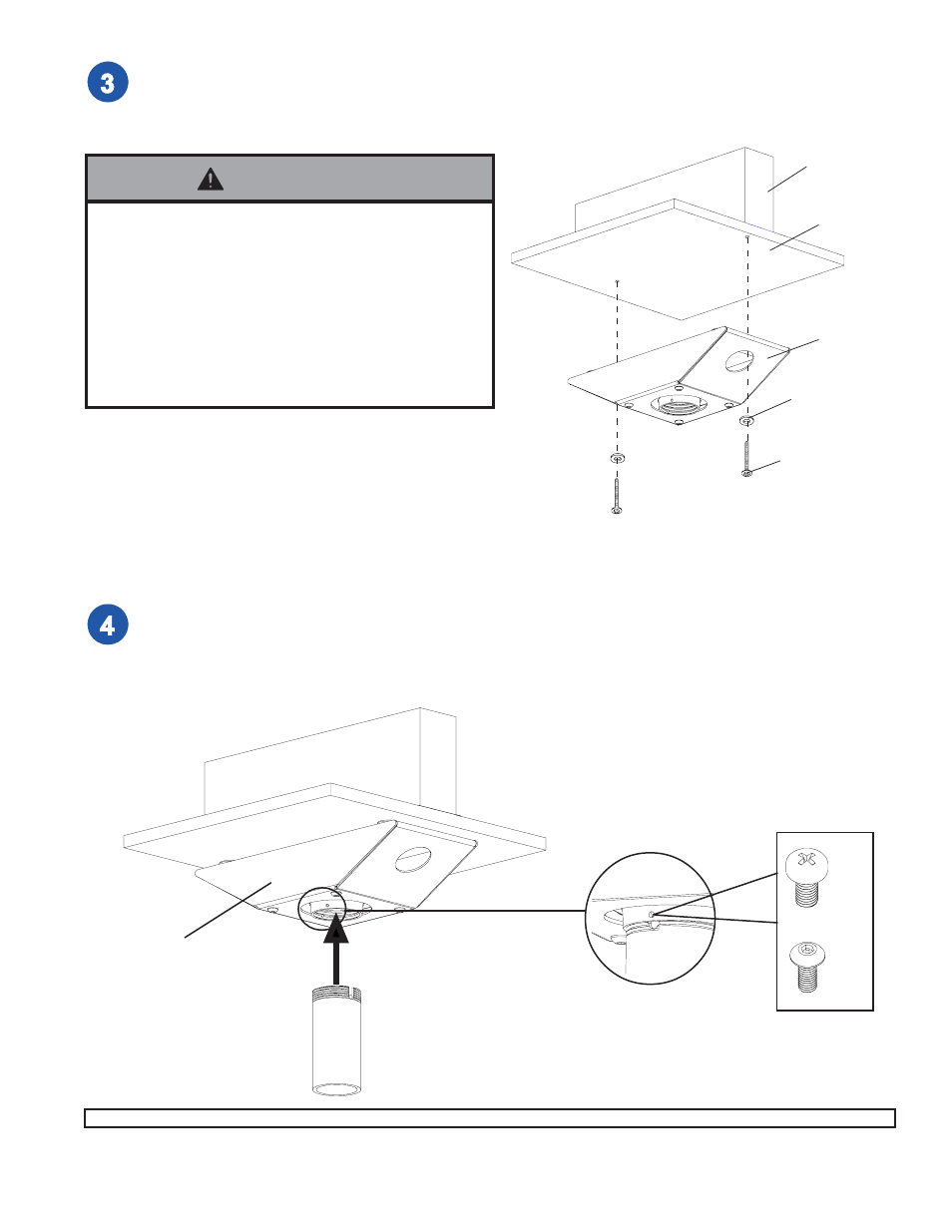 Warning | Peerless-AV ACC840 - Installation User Manual | Page 3 / 4