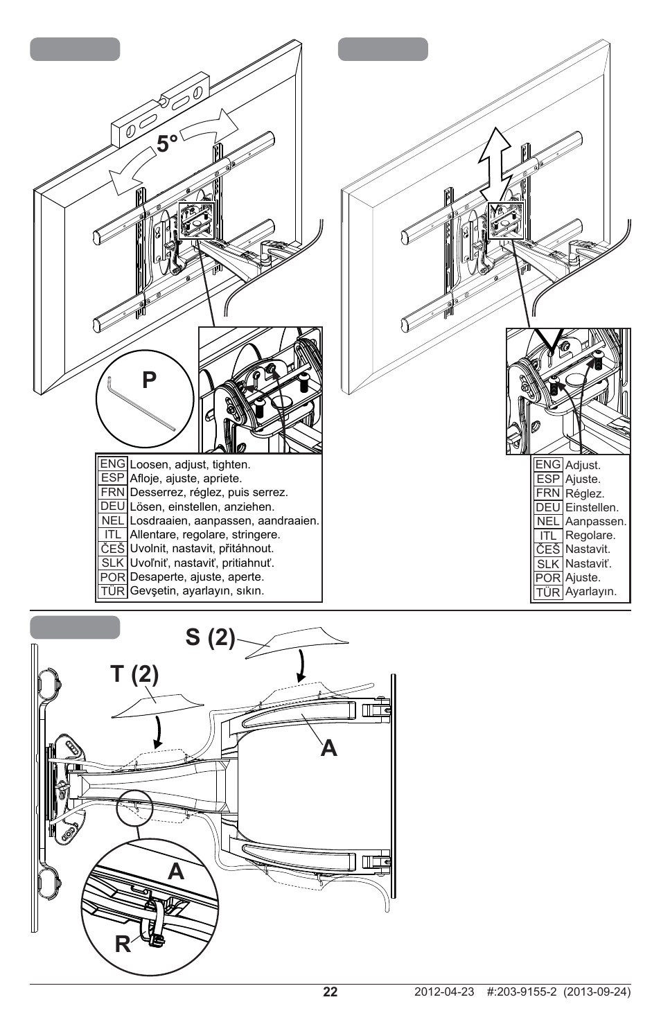 Peerless-AV SA752PU - Installation User Manual | Page 22 / 28