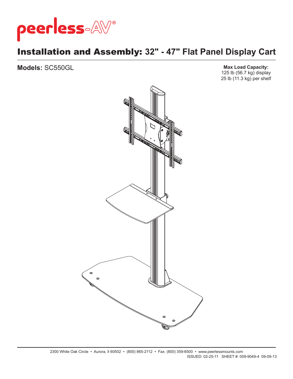 Peerless-AV SC550GL - Installation User Manual | 35 pages