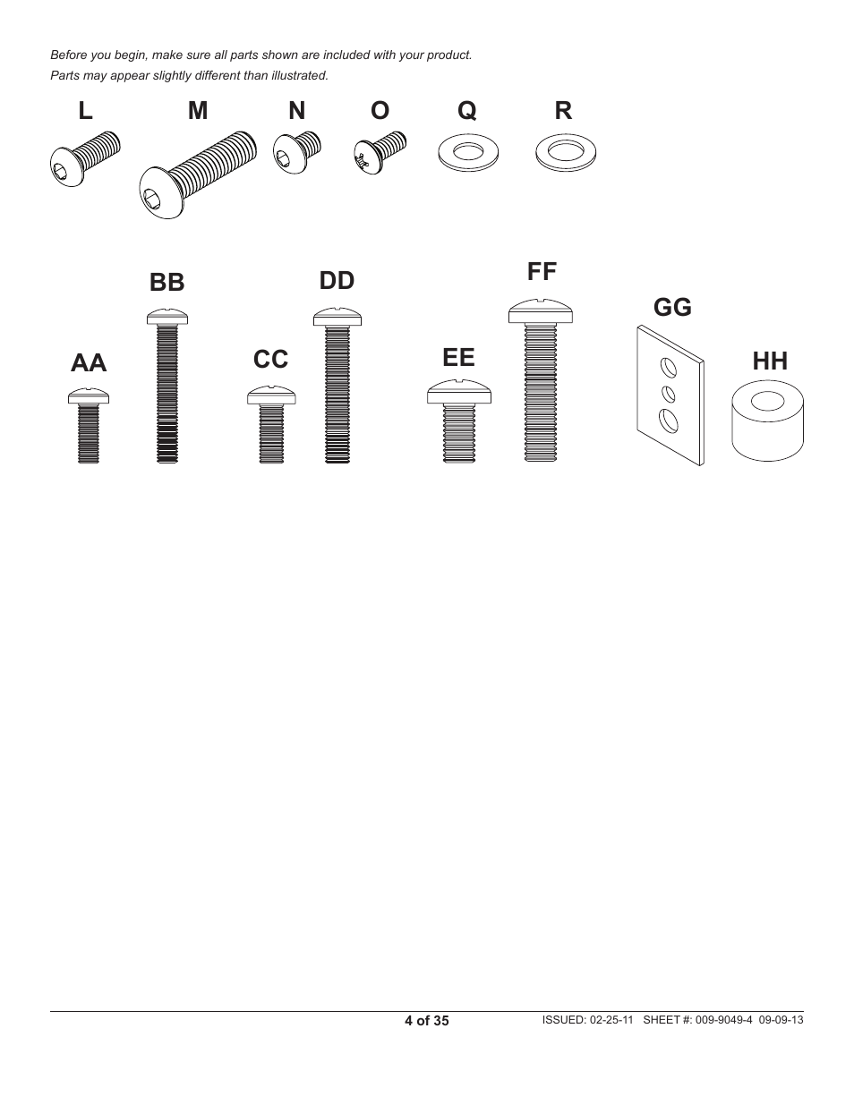 Peerless-AV SC550GL - Installation User Manual | Page 4 / 35